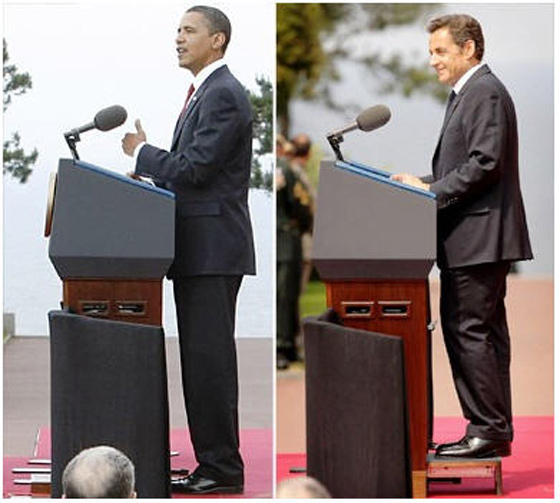 إعلان يسخر من قصر قامة ساركوزي يثير فضيحة في فرنسا! 