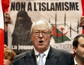 إعلانات مسيئة للإسلام ضمن حملة العنصري لوبان الانتخابية 