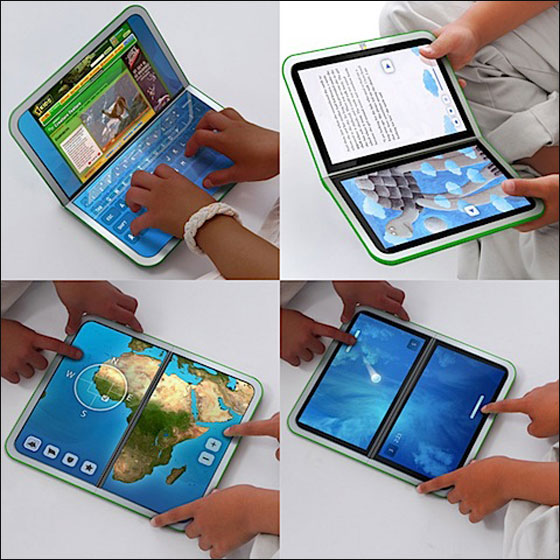 توشيبا: كمبيوتر محمول بشاشتين!!