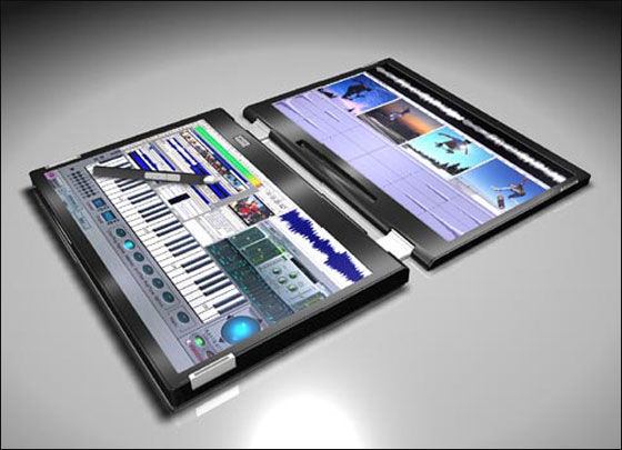 توشيبا: كمبيوتر محمول بشاشتين!!